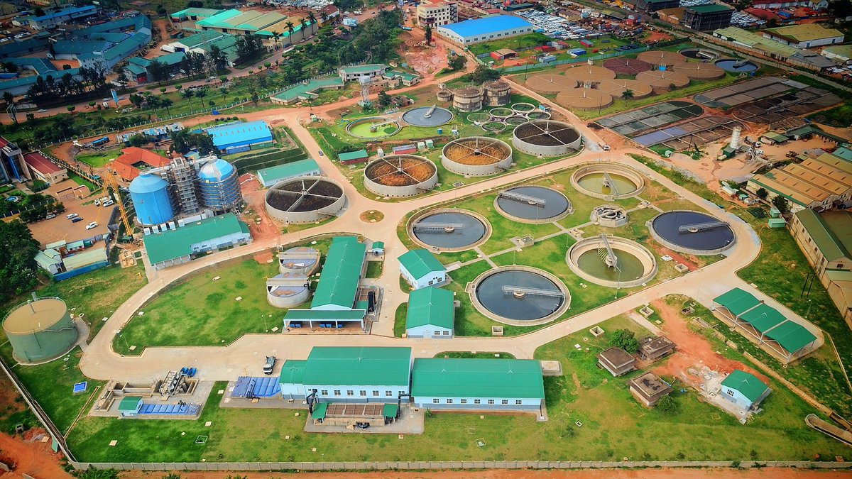 nwscug's tweet photo. ICONIC:
This is the largest sewage treatment plant in East &amp; Central Africa. The plant will treat over 45million litres of waste water per day, generate over 631kw of biogas electricity, uses nuisance free technology + bio-filters and will not smell + serve over 850,000 people. https://t.co/yNxlTobgU6