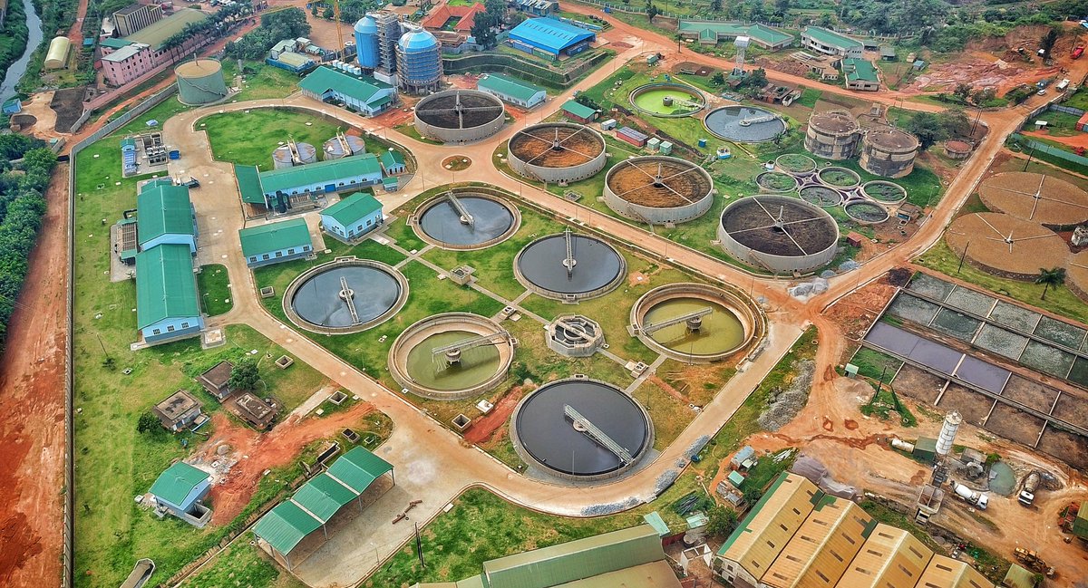 nwscug's tweet photo. ICONIC:
This is the largest sewage treatment plant in East &amp; Central Africa. The plant will treat over 45million litres of waste water per day, generate over 631kw of biogas electricity, uses nuisance free technology + bio-filters and will not smell + serve over 850,000 people. https://t.co/yNxlTobgU6