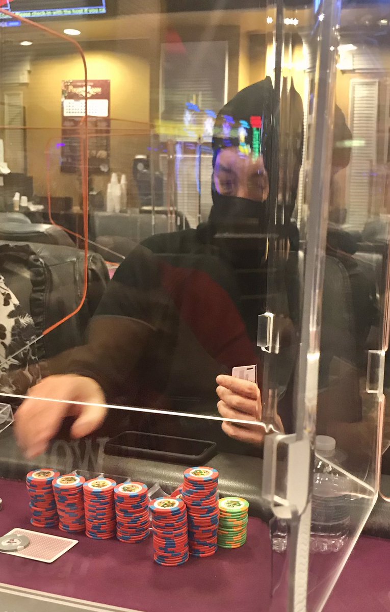 rosietexecano's tweet image. Just won a hand against the ninja that sat at my table #shortstackninja #poker #theorleans #vegas