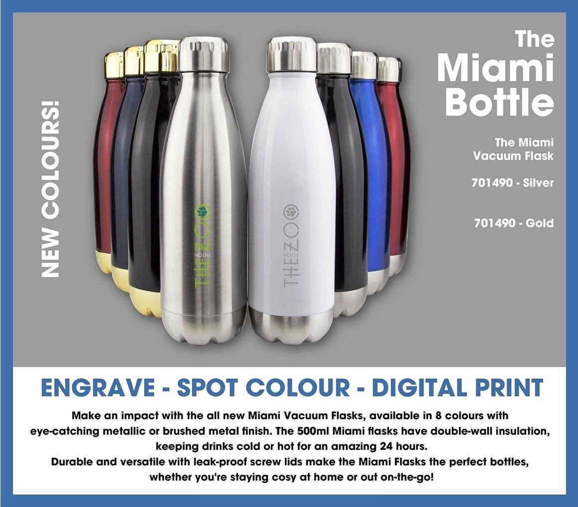 Make an impact with the gorgeous Miami bottles, now available in 8 metallic colours!⠀
⠀
Get in touch to discuss options
⠀
#industry #offer #promo #promotional #products #merchandise #branding #marketing #promomerch #2020 #organised #bags #miami #bottles #drinkware #metallic