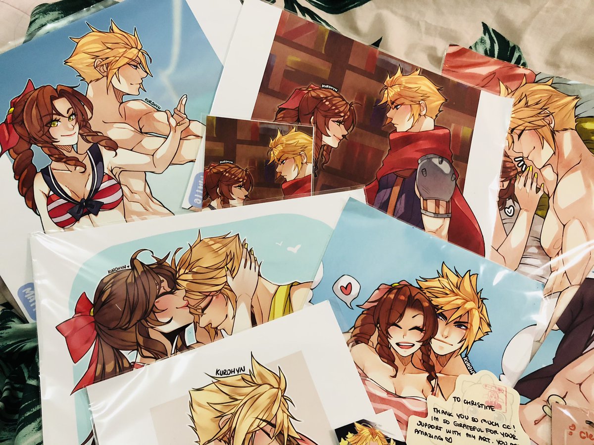gainstrife_'s tweet photo. I know I’ve been MIA, but I wanted to pop in and post about this to let @itskurohyn @kurohyn know that MY #CLERITH MERCH HAS ARRIVED SAFELY TO THE OTHER SIDE OF THE WORLD. Seeing clerith all displayed out in front of me and having all of Val’s pieces is just 🥺😩😭 1/2 https://t.co/m8ZZKpom2e