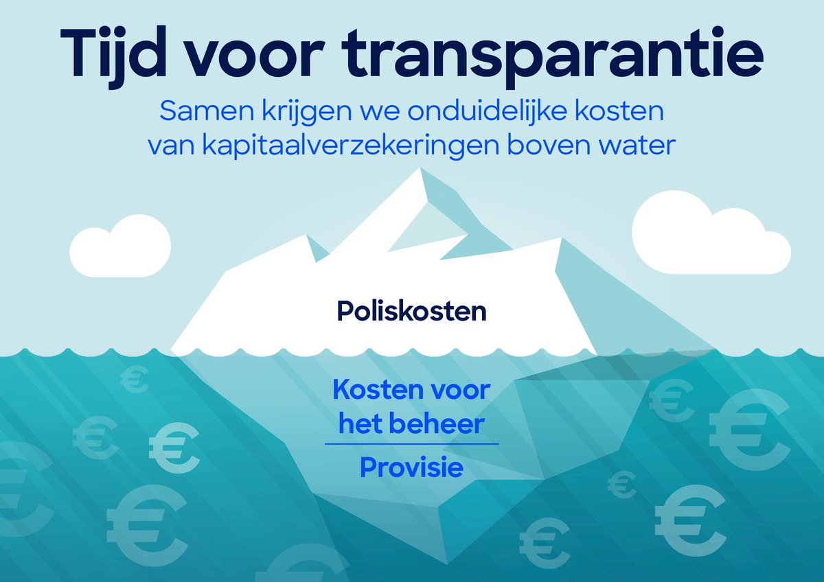 Miljoenen Nederlanders hebben een #kapitaalverzekering. Hiermee bouwen ze een vermogen op voor een huis, (aanvullend) #pensioen of om te sparen. Veel verzekeraars zijn niet duidelijk over welke kosten ze daarvoor in rekening brengen. Wij vinden het tijd voor transparantie!