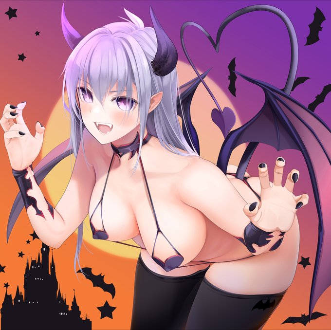 ハロウィンなのでサキュバスちゃん 
#オリジナル #ハロウィン 