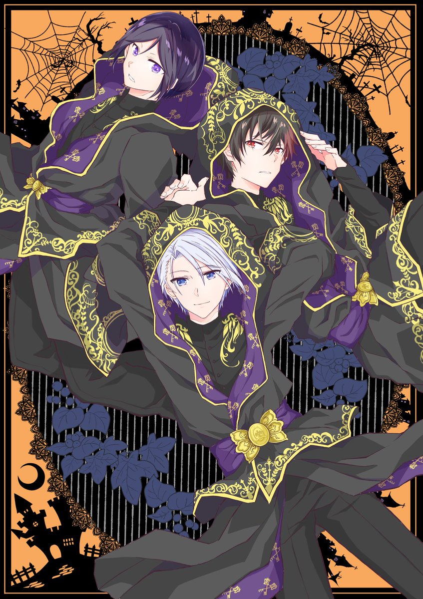 ツイステ始めた記念で式典服コス裏生徒会🎃模様は雰囲気です😂アリス