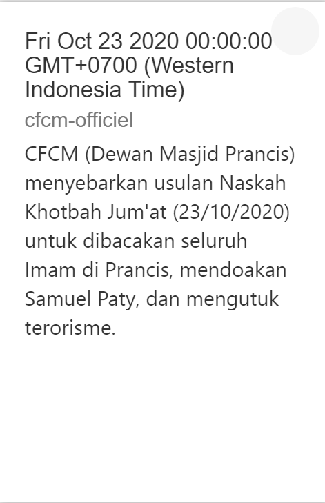 OK, sekarang kita bergeser dari pandangan-pandangan para politisi Prancis, dan bayangan skenario yg menyertainya. Mari kita bergeser ke pandangan para imam, ulama dan tokoh Islam di Prancis, yg menurutku menyejukkan, sekaligus tunjukkan Islam itu rahmah, penuh cinta & damai.