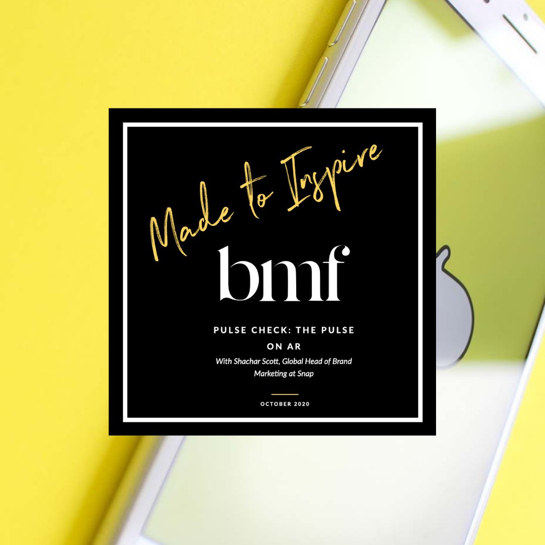 BMF sat down with Shachar Scott, Global Head of Brand Marketing at Snap, to take the pulse on AR. Check out her POV for brands considering integrating AR into their marketing plan. cloud.wearebmf.com/index.php/s/AW…