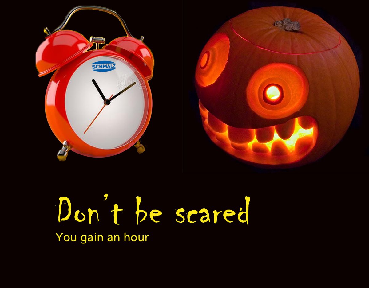 Have a safe and fun Halloween - and don't forget to turn back your clocks in order to cash in on that extra hour of sleep.