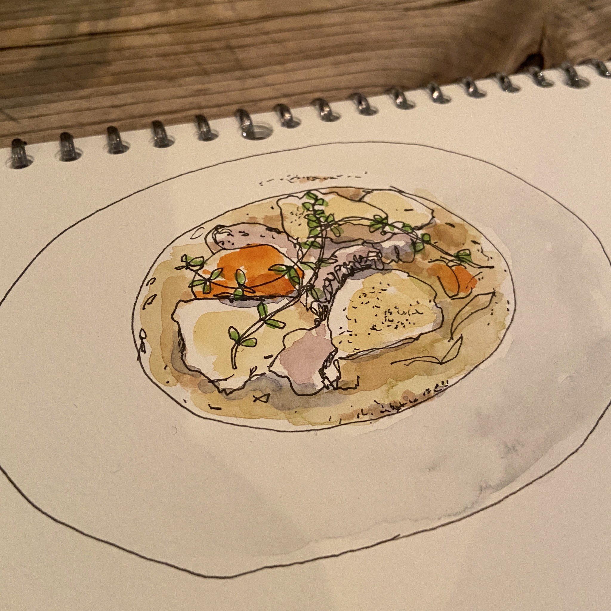 横山 ゴロー ラムの塩肉じゃが アイリッシュシチュー と 水餃子 水餃子は白いので難しい 絵 イラスト スケッチ 絵描き 水彩画 水餃子 ラム T Co 4s5alpbv87 Twitter