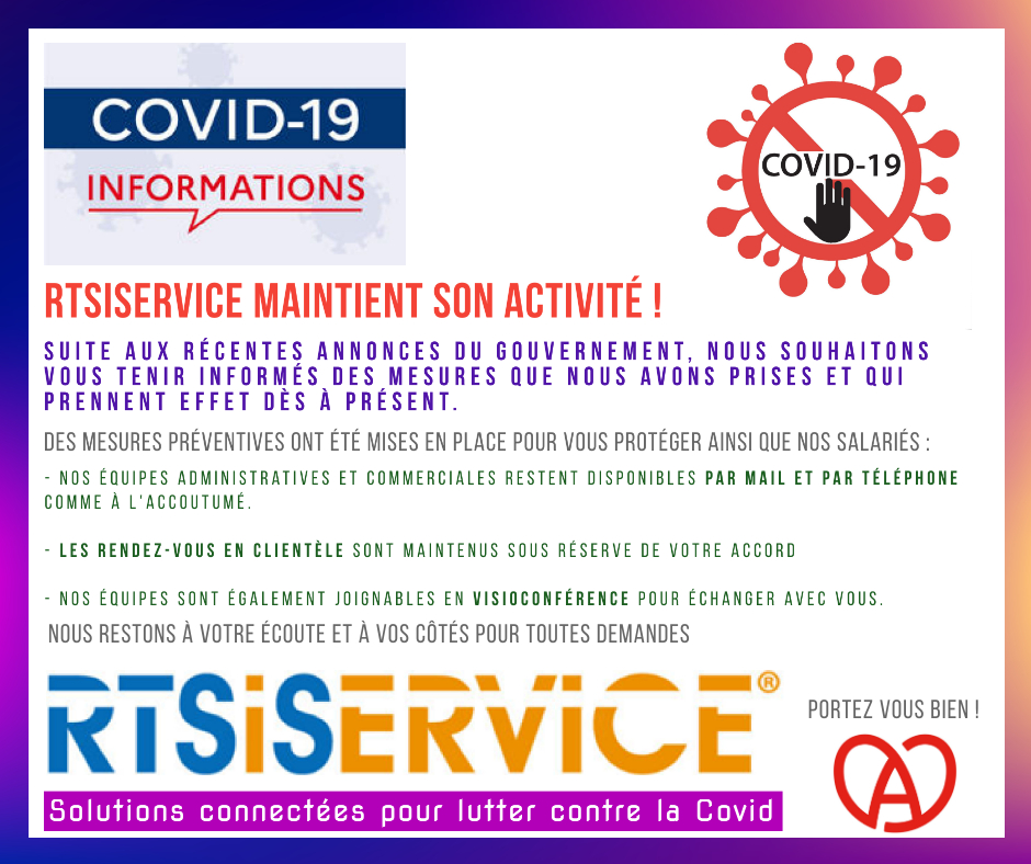 Chez #RTSiSERVICE , nous continuons notre activité pour apporter des solutions connectées pour se #protéger &amp; #lutter contre la #COVID19  en #Alsace