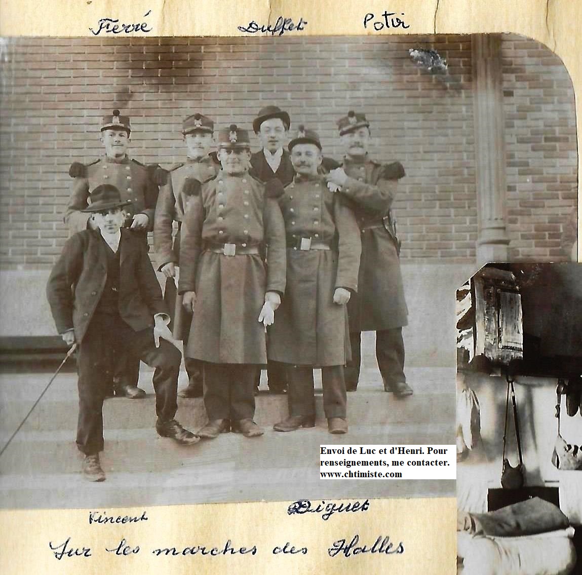 Le_Chtimiste's tweet photo. 93e régiment d'infanterie : Sur les marches des Halles - La Roche-sur-Yon - 1904 : VINCENT - DIGUET - FERRÉ - DUFFET - POTIER.  #Chtimiste #Infanterie19141918 #93eRI https://t.co/QFPfEfR9Du