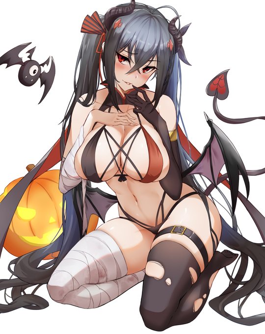 小悪魔大鳳😈❤️
Happy Halloween!~🎃🧡
#碧蓝航线 
#アズールレーン 