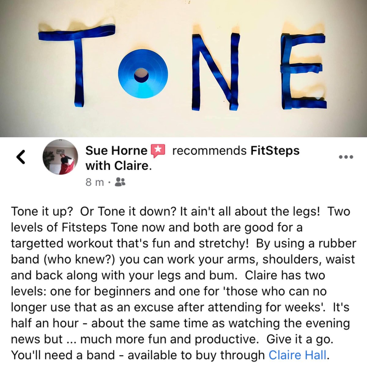 Fabulous review! Tonight is launch night at 6.30 pm, @EFJarrow with a free FitSteps band and bag from the gym for all who attend! #review #fitstepstone #tonight #launch #energiefitness #free #resistancebands #dance #toning #alllevels #dance #fitness #exercise #strictly @Fit_Steps https://t.co/HkkbxaWlBB