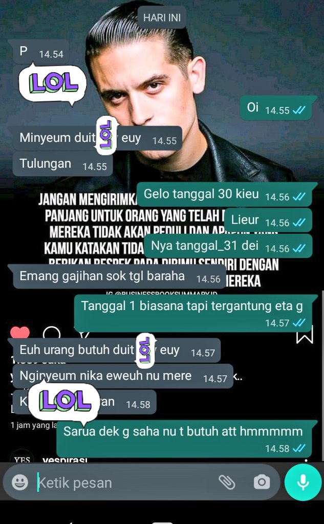 Jawaisback1's tweet photo. Datang butuhna doang, Ari kamu mabok Pucung sugan 😂 https://t.co/ZwdT9XYc51