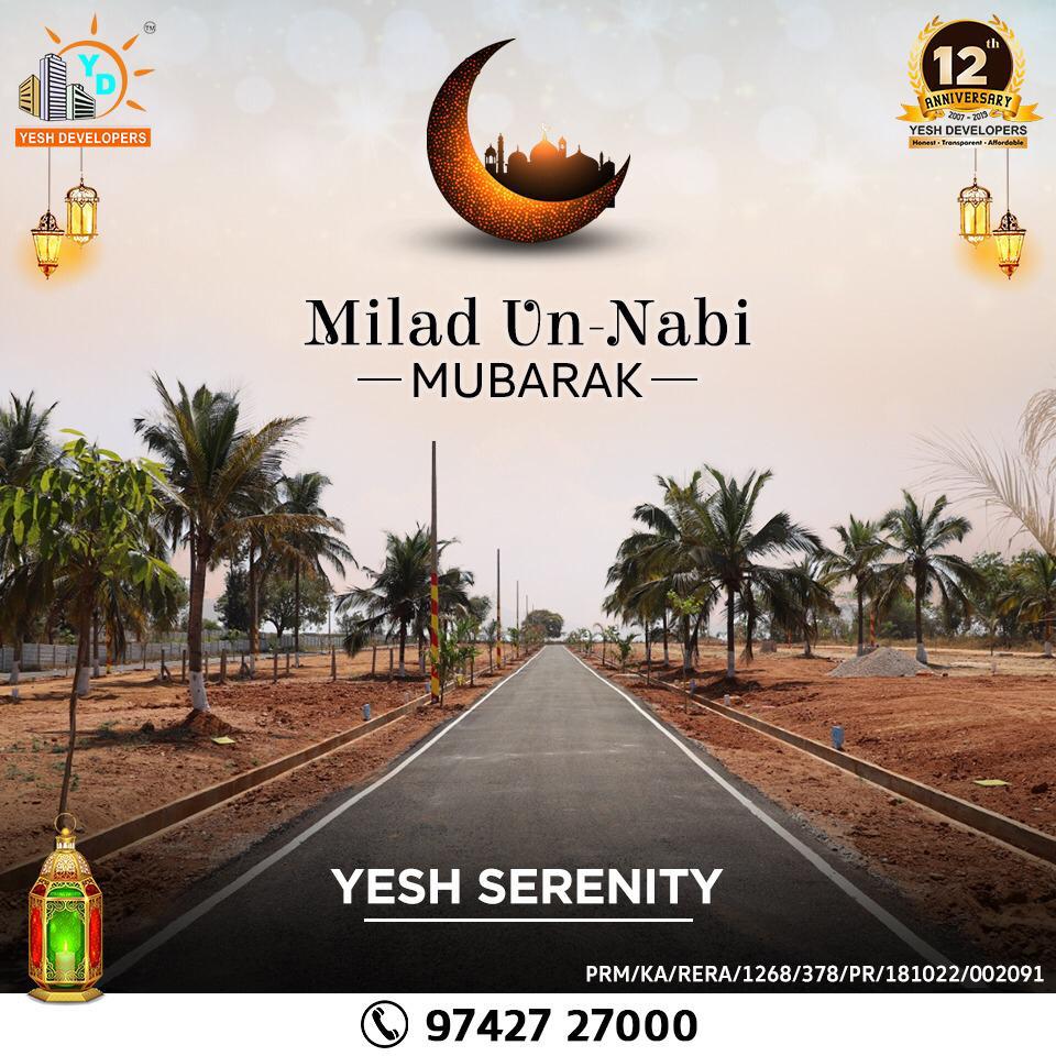 YeshDevelopers's tweet image. Wish you all a very Happy Eid-Milad.

Gift your self a #plot of land on this festive occasion. Buy plots at low cost in #Mysore. Bank Loan available upto 80%. Call 9742727000.

#yeshdevelopers #HappyEidMiladunNabi
