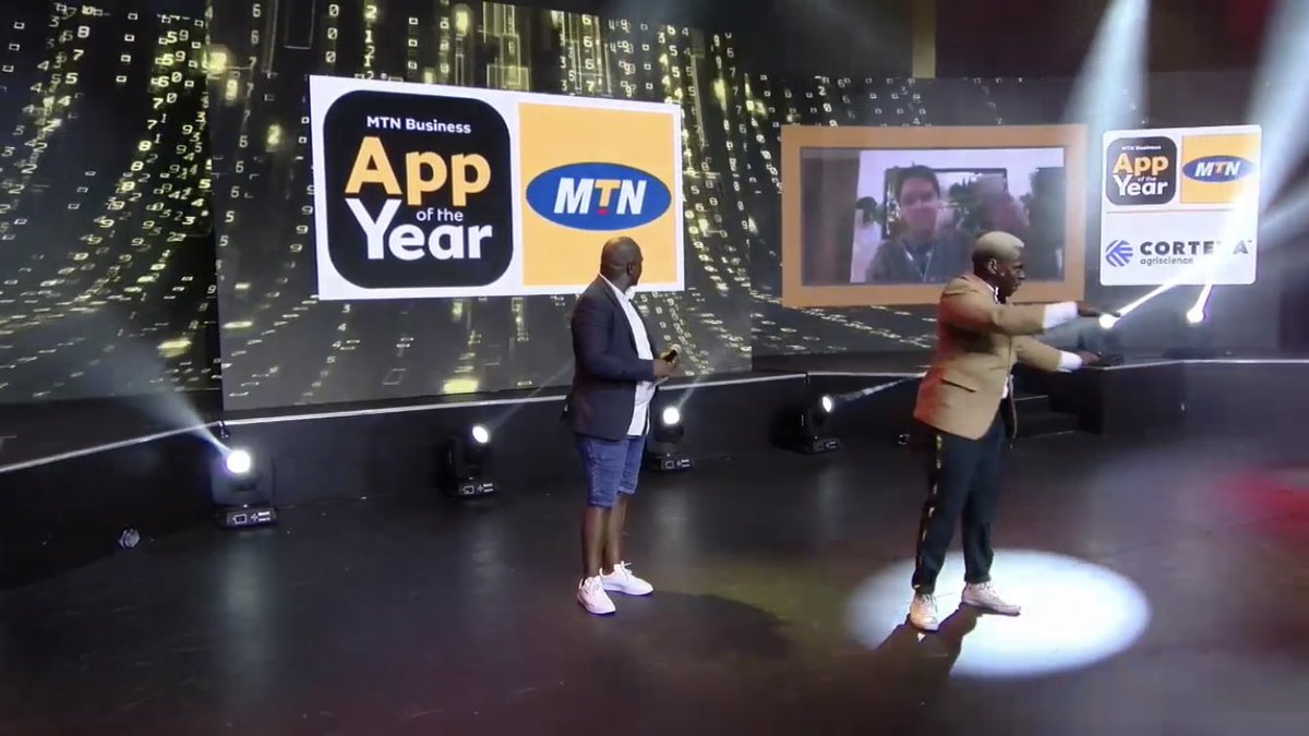 <a href="/GreenFingersMo1/">GreenFingers Mobile</a> won <a href="/MTNBusinessZA/">MTN Business SA</a> Agricultural App of the Year last night! Project Manager Richard Cole was online to accept the award. Thank you to MTN for hosting a great event. #MTNAppAwards #Recodetheworld