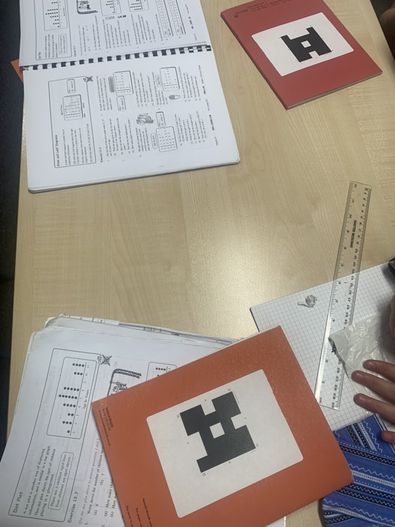 MrsRoweMaths's tweet photo. If anyone needs help with their averages, S2 are the people to call! Mean, mode, median, and range are no challenge for us! ✏️🧮 @GHSMathsDept 
Printing our @plickers cards onto labels and sticking them in our jotters means we have the correct number every time too! https://t.co/i5ZdSQmiGP