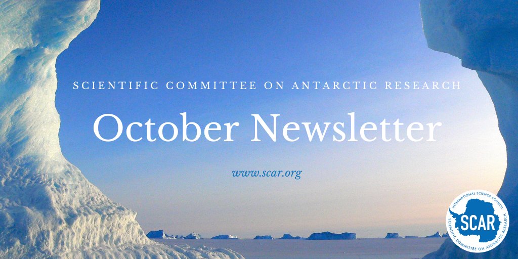 Our October Newsletter has just gone out.
We are excited to share a wide selection of news from SCAR Groups and the wider Antarctic community with you. Enjoy!

You can find the newsletter here: ow.ly/k7SB50C6e6H