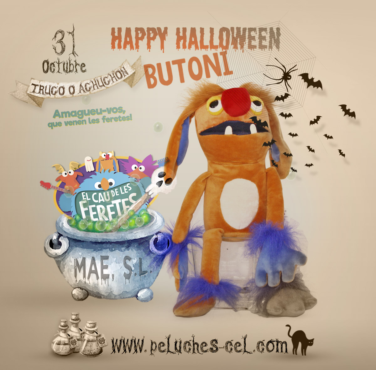 peluchesVIRyCEL's tweet photo. Conoces la #mitología #valenciana para la #noche de #todoslossantos #halloween #31octubre #butoni #peluchesCel #elcaudelesferetes #lesferetes #peluixos #peluches #FabricantesDePeluches #PeluchesPersonalizados #MascotasDePleuche https://t.co/66KdwpG8V3