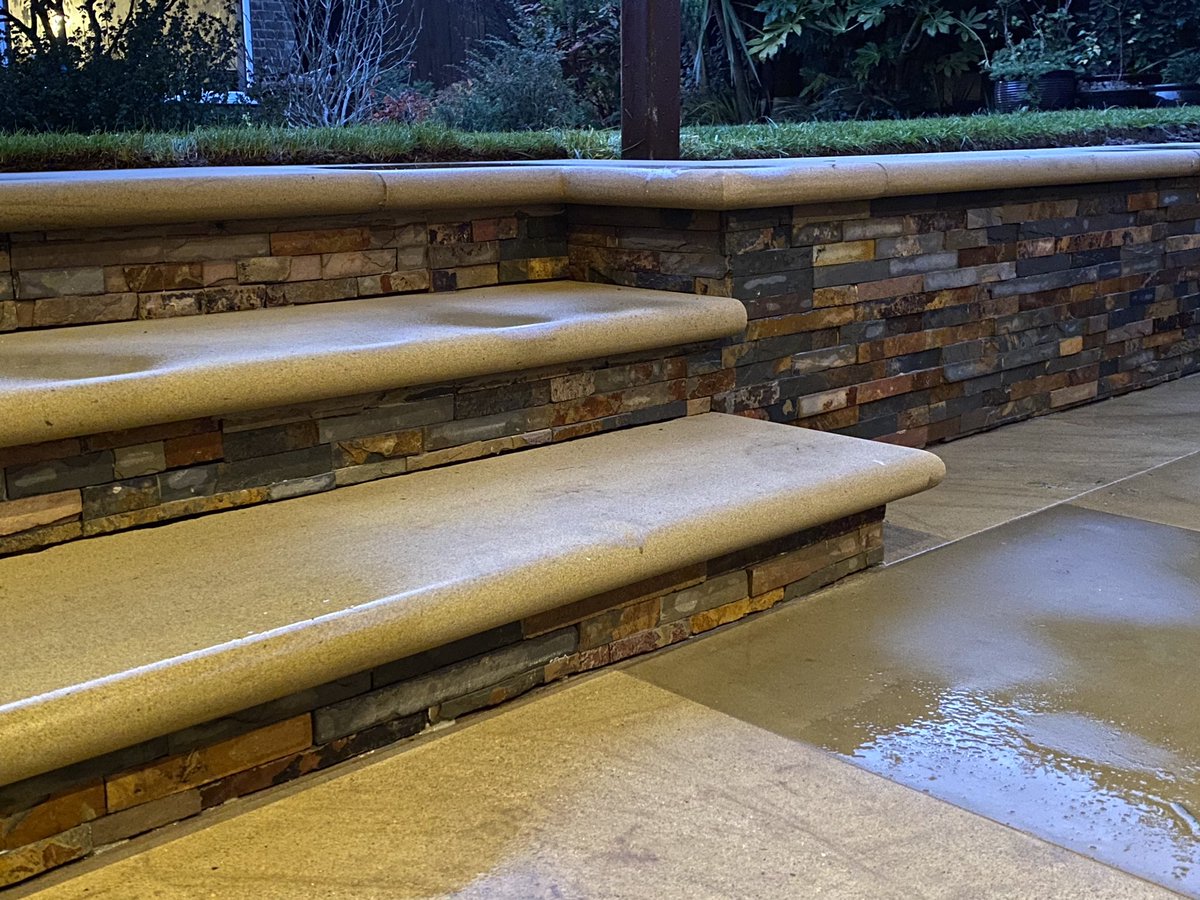 DimensionalSton's tweet photo. Always love getting feedback from customers @AndyACraddock choosing our classic Buff Yorkstone for his own home! #Yorkstone #Paving #Bullnosed #Treads #Genuine #MadeOfYorkshire #BritishStone #QualityInstall https://t.co/v169EpQK92