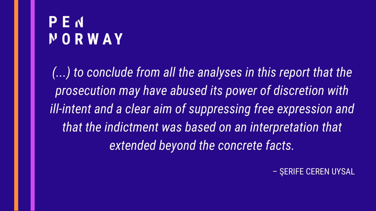 PEN_Norway's tweet photo. Indictment against journalist Deniz Yücel examined by Serife Ceren Uysal >> https://t.co/GqdfkFzoKU
#TurkeyIndictmentProject #RuleofLawTurkey @scerenu https://t.co/dpQD0yGsmT