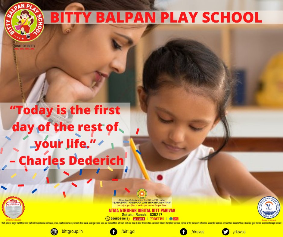 bittybalpan's tweet photo. Today is the first day of the rest of your life.
#kidz #BittyBalpan #learning #daycare #daycarelife #playschool #kidzschool #education #educationfonal #babyprenursery #preschool #preschoolactivities #Prelearning #babyprenursery #toddler #careforkids https://t.co/uwrtuFP1y5