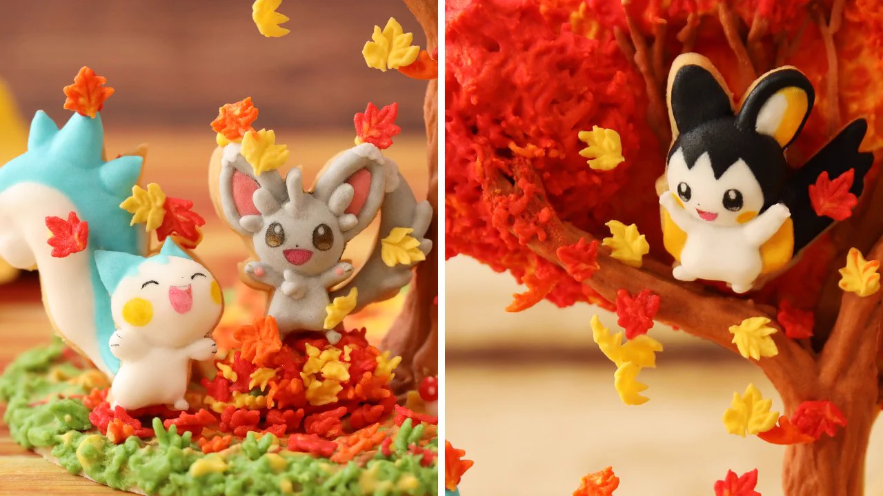 ポケモンたちの紅葉狩り？実はこれ全て手作りクッキー！