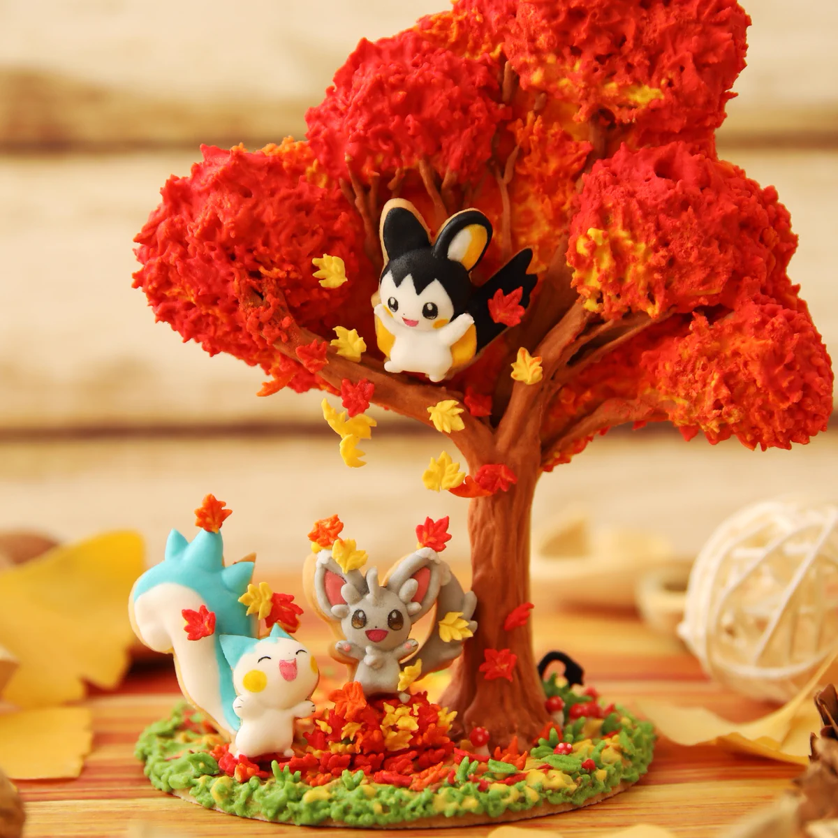 ポケモンたちの紅葉狩り？実はこれ全て手作りクッキー！