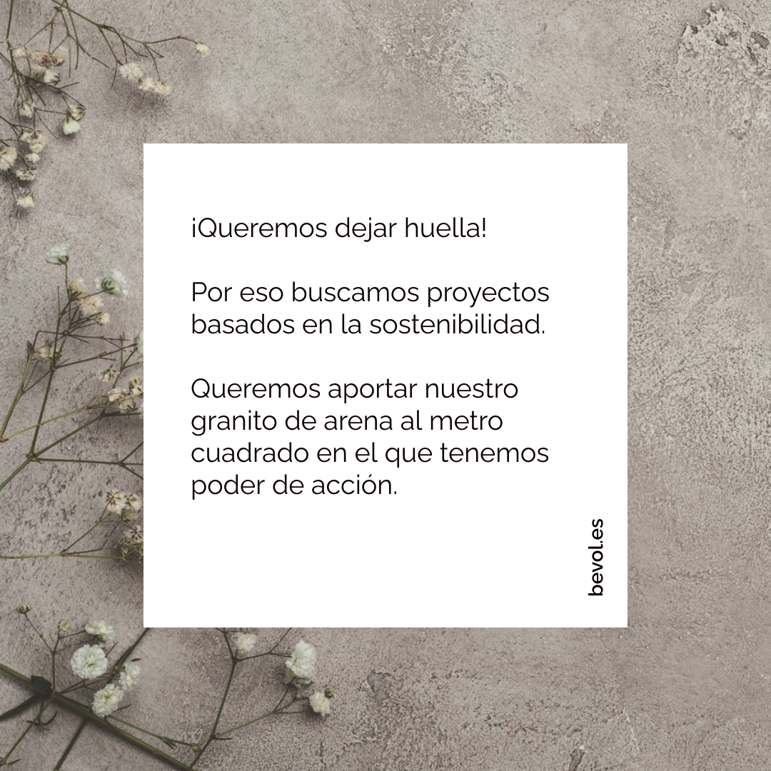 bevolconsulting's tweet photo. ♻️ Buscamos sinergias sostenibles ♻️⁣⁣ Queremos dejar huella en nuestro entorno local, por eso buscamos proyectos que tengan su base en la sostenibilidad.⁣⁣ Creemos en el poder de acción que tienen las personas y por eso queremos aportar nuestro granito de arena.⁣⁣ https://t.co/aJ3QxyjgSV