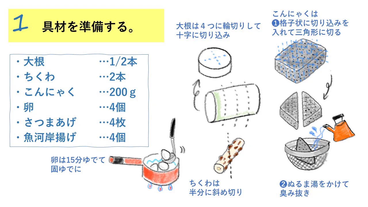 寒い日に食べる定番料理！今の季節に嬉しい、絶品「おでん」の作り方！
