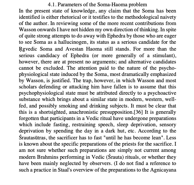 Wasson’s work was heavily critiqued for its fallacies. “The trap however in which Wasson and most scholars [..] have fallen is to assume that the psychophysiological state must be attributed directly to a psychoactive substance which brings about a similar state in modern,