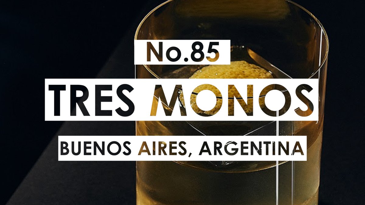 We’re at No.85 in The World’s 50 Best Bars 2020 51-100 List, in association with Mancino Vermouth. Well done to Tres Monos in Buenos Aires, #Argentina. #Worlds50BestBars <a href="/MancinoVermouth/">Mancino Vermouth®</a> <a href="/3monosbar/">Tres Monos</a>
