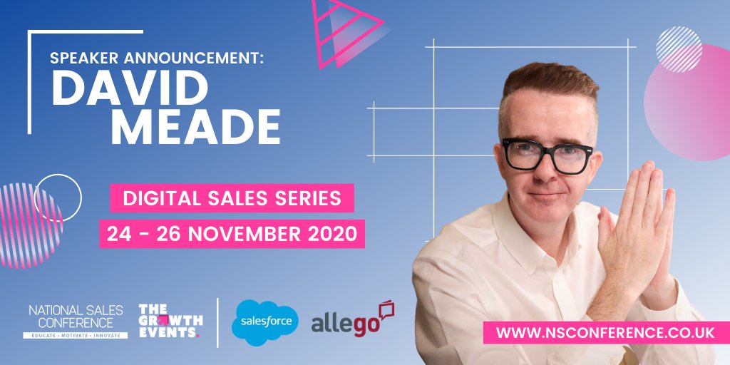 DavidMeadeLive's tweet photo. 👋I'm really looking forward to this ...
#NSCDigital a great event designed for sales professionals.
Tailor your own learning experience with some insightful content from myself and lots of others.
To find out more and register click here https://t.co/DtshrfEWbR https://t.co/KA8B5s5ICt
