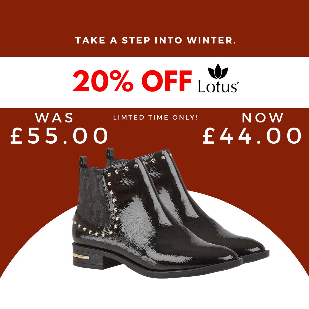 Wilkiesofficial's tweet photo. Our Autumn coat and boot offer is NOW ON! Stop in-store and receive 20% off Lotus boots and shoes PLUS for a limited time only Lunar will be offering a buy 1 pair save 10% or buy 2 pairs and save 20% OFF!

*Limited time only &amp; Selected lines https://t.co/6l5OJVCIek