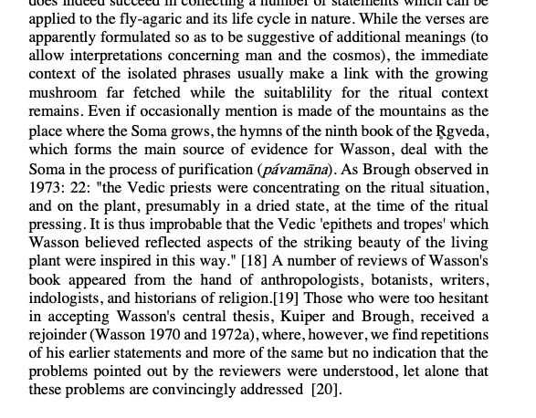 Western, well-fed, and possibly smoking and drinking subjects. It must be clear that this is a shortsighted and anachronistic presupposition. it is generally forgotten that participants in the vedic ritual have undergone (rigorous) preparations...