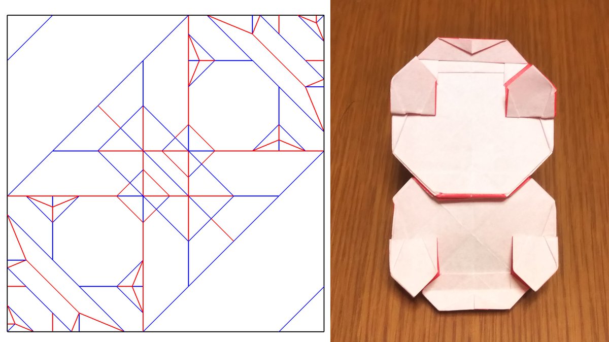 ハサミなし一枚折りでデジタル数字を作りました
7つのセグメントは全て切り替え可能です