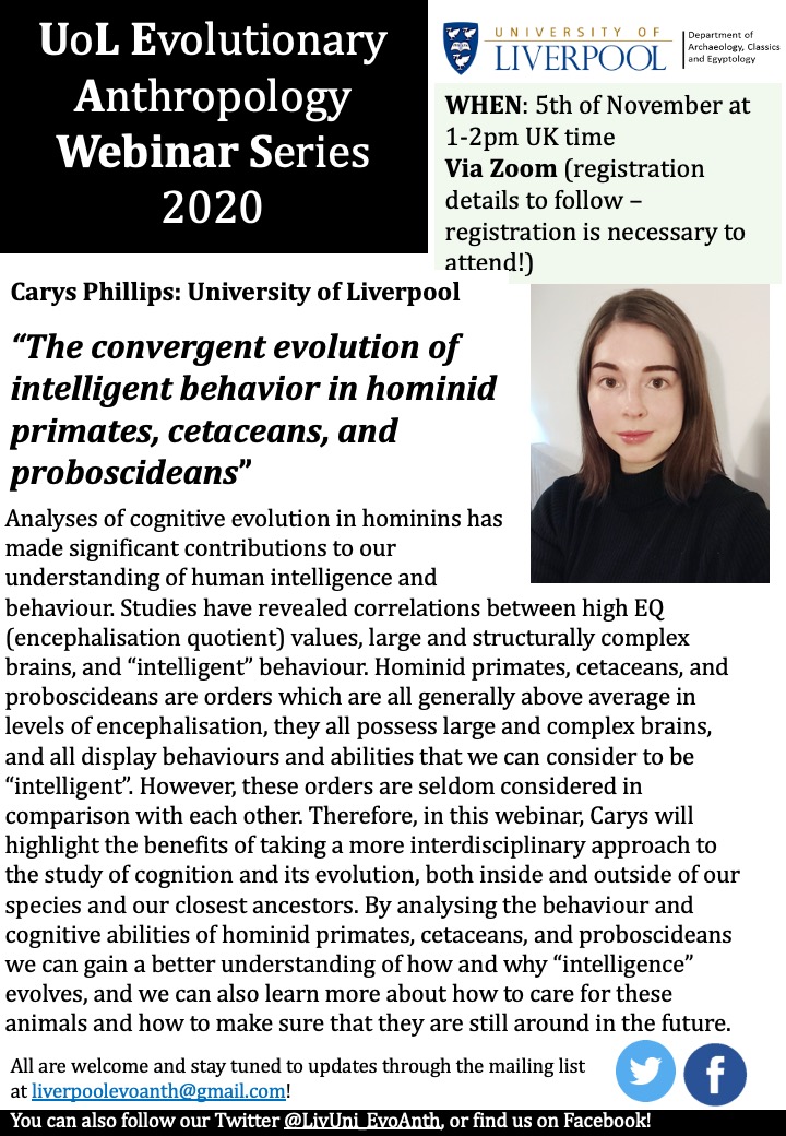 UoL EvoAnth Seminar Series tweet media