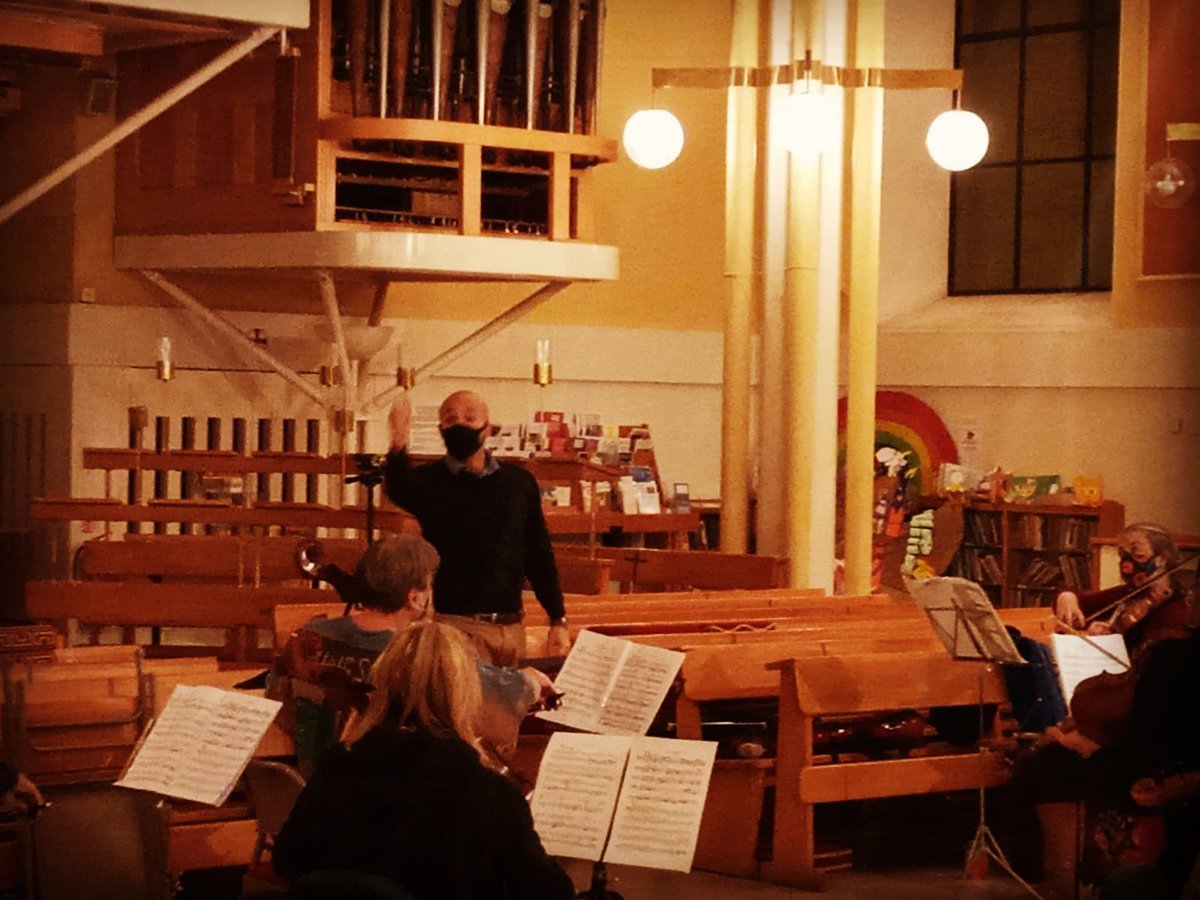 ClaudioDiMeo1's tweet photo. Socially distanced rehearsals are going on well with the Kensington Philharmonic Orchestra. Next concert coming up soon. Watch this space. #claudiodimeo #classicmusic #conductor #orchestra #kensingtonphilharmonicorchestra #livemusic #london🇬🇧 https://t.co/0zbDNnTJZw