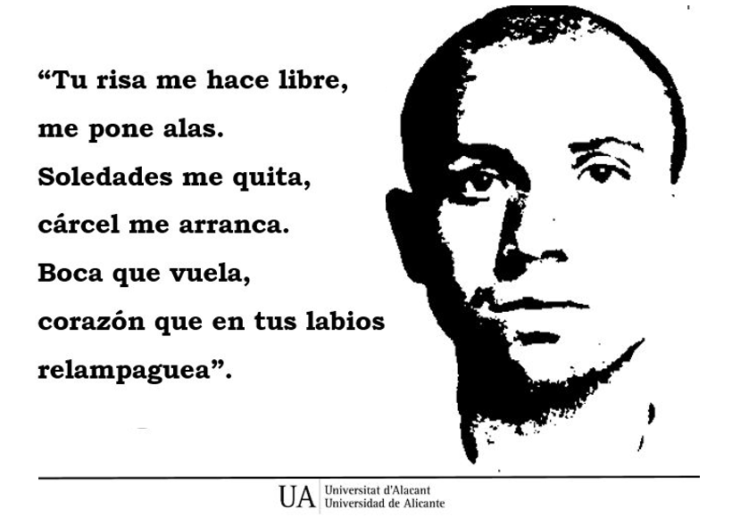 UA_Universidad's tweet photo. Miguel Hernández nacía un día como hoy en Orihuela en 1910. Uno de los poetas más relevantes de todos los tiempos. Humilde, brillante y genial, su obra ilumina e influye permanentemente. Os dejamos esta estrofa del poema 'Nanas de la cebolla'. https://t.co/tjFlfxuTfm