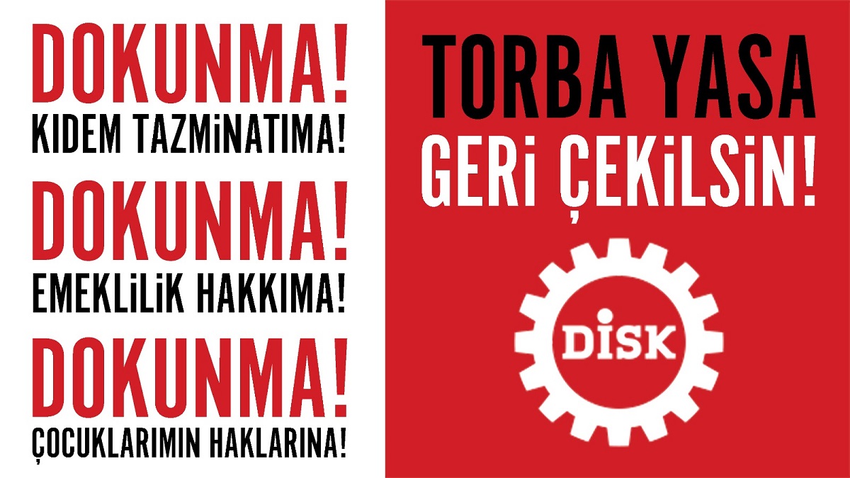 diskinsesi's tweet photo. 📢 25 yaş altı ve 50 yaş üstü işçilerin kıdem tazminatı ve emeklilik hakkını gasp etmeye yönelik torba yasa tasarısına karşı  bugün işyerlerinde yapılan eylemlerde okunan bildiri:
✊ Çocuklarımız ve geleceğimiz için direneceğiz, direneceğiz, direneceğiz!
https://t.co/CJywXwtfw8 https://t.co/t2iSuO39IP
