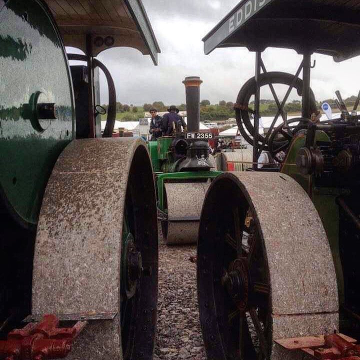 Before social distancing was a thing! #celebraterollers #rrajointoday #roadrollerassociation #steamfair #gdsf