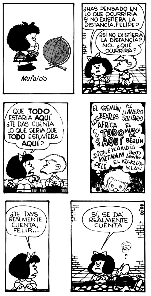JLC1956's tweet photo. Even seemingly #universal notions have a #history & are #rootedSomewhere. I am not sure when #Quino published this one. In 2020, he would have used a different list in his #Mafalda strip when showing #Felipe overwhelmed by his thoughts. https://t.co/fQAY7NckUA