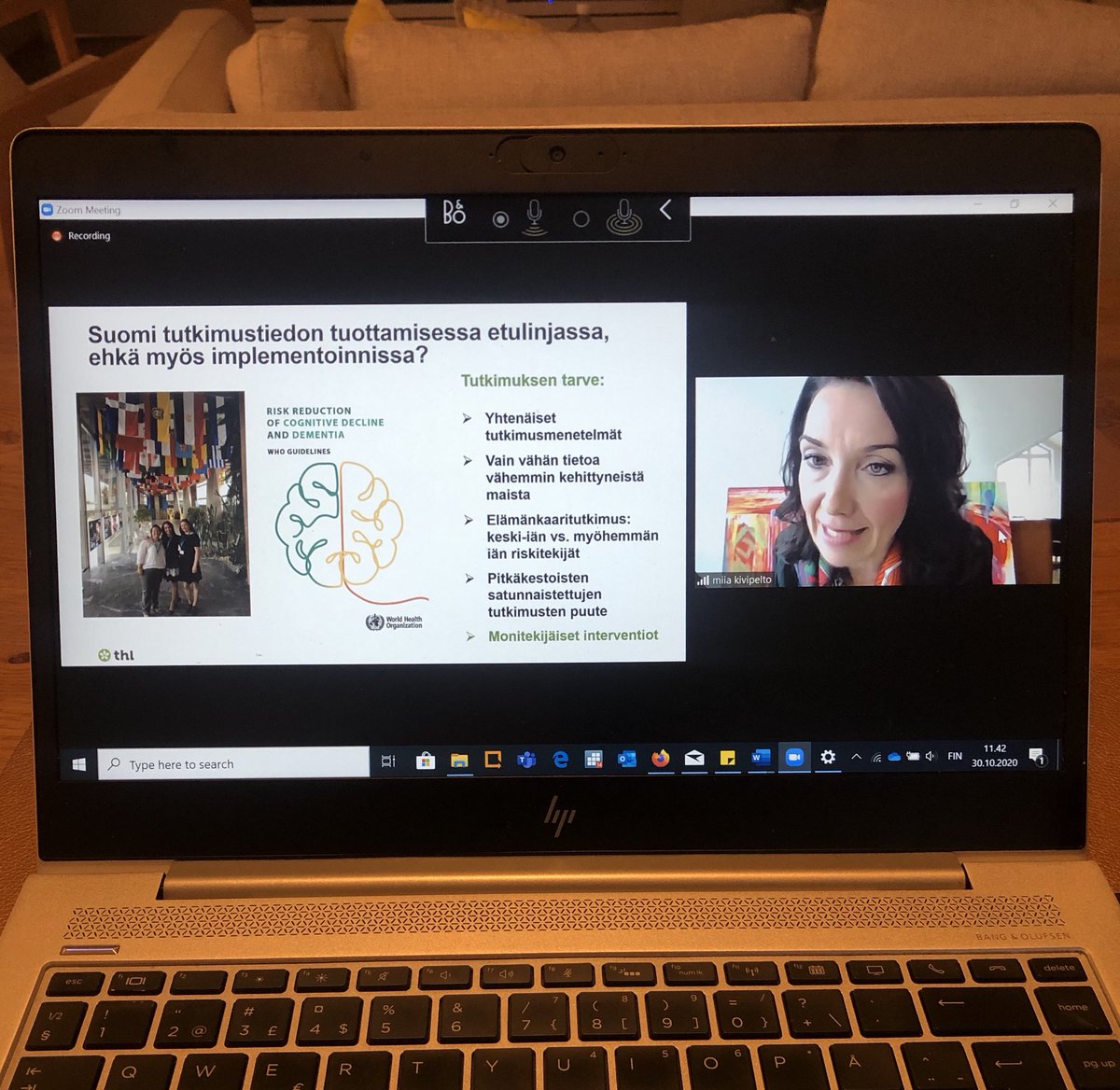 _AnnaRosenberg's tweet image. Erinomainen keynote-luento ⁦@MiiaKivipelto⁩ ⁦@UniEastFinland⁩ ⁦@NeurocenterFI⁩ #neurochallenge seminaarissa 👏 Viesti on selvä: aivoterveys on keskeinen osa hyvinvointia ja jokainen voi vaikuttaa siihen myös itse!
