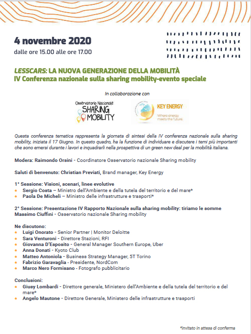 statigreen's tweet image. 📌4 novembre, ore 15
#Lesscars: la nuova generazione della #mobilità 

Agli #statigreen20, evento speciale della Conferenza nazionale sulla #sharingmobility.

In collaborazion con Osservatorio @SharingMob e @KeyEnergyit 

ISCRIVITI QUI 👉🏽bit.ly/StatiGreen