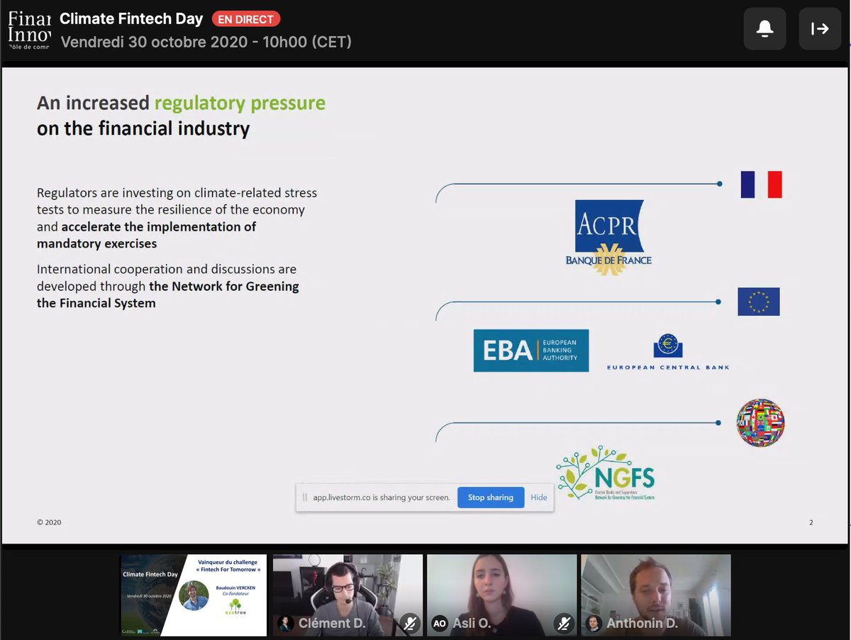 financeinnov's tweet photo. Bravo aux gagnants du concours :
@EcoTree_contact  (#fintech 🇫🇷), #Greenomy (fintech 🌐) et @Villyz_FinTech  (coup de 💚)
Et aux autres finalistes que nous découvrons en ce moment : @OnlyOneCard , #Climwise, @Energies_Demain, #EnRhy, #Finres, #Helios https://t.co/9Mig8WgTE0
