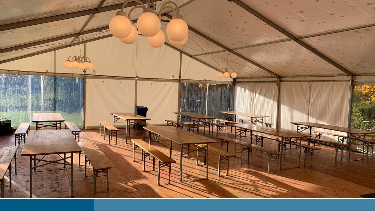 ZISnews's tweet photo. A creative use of space while restrictions are in place thanks to our Middle School team -- students now have more room to eat, socialize and study in this heated tent #ZISExperience #ZISCares https://t.co/upaRppp7Q5