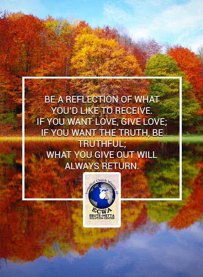 ecwaengeb's tweet photo. Be a reflection of what you’d like to receive.
If you want love, give love;
if you want the truth, be truthful;
what you give out will always return. 

#FridayThoughts 🤔 https://t.co/9wOVGvvHK2