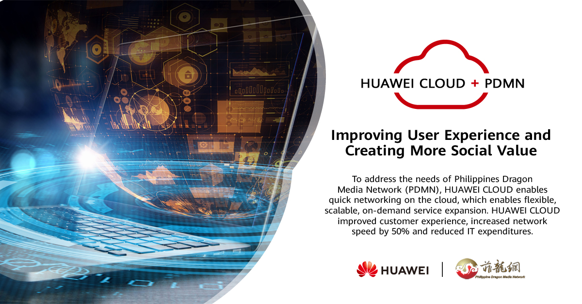 HuaweiCloudAPAC's tweet photo. To address the needs of #PDMN, #HUAWEICLOUD increased network speed and reduce IT expenditures of PDMN, allowing them to fulfill their mission to be the most credible and reliable Chinese online media in the Philippines. Find out more: https://t.co/BFzfaGHHjO https://t.co/plcimJWbH3