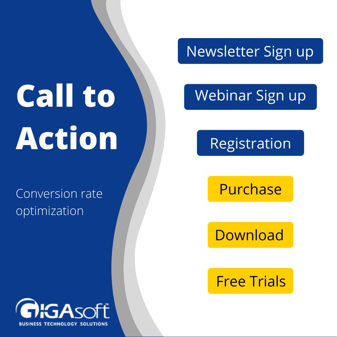 GigasoftIndia's tweet photo. What Is a Call to Action?

Purchases are the most obvious use case for CTAs but the most important calls to action are often the ones that keep leads engaged with your brand before they’ve decided to make the purchase.

#conversion #impressions #clicks #CTA #calltoaction https://t.co/K7zwIlQu1r