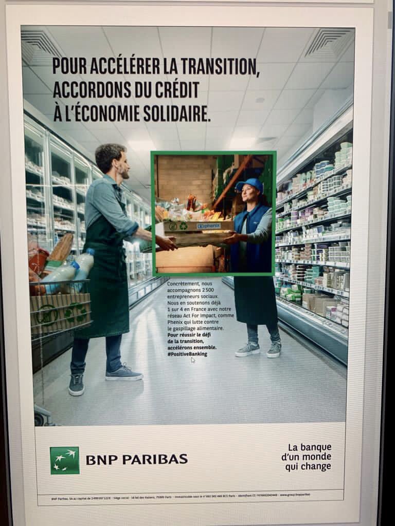 👀 Vu dans <a href="/LesEchos/">Les Echos</a> du jour 📰, la dernière campagne <a href="/BNPParibas/">BNP Paribas Group</a> <a href="/Act_for_Impact/">Act For Impact by BNP Paribas</a>, starring <a href="/phenixfr/">Phenix</a>🤩 :
« Pour accélérer la transition, accordons du crédit à l’économie solidaire. »
Merci <a href="/RaphaeleLeroy/">Raphaele Leroy</a> <a href="/antoinesire/">antoinesire</a> <a href="/BertrandCizeau/">Bertrand Cizeau</a> 🙏
#MoisESS #MoisdelESS #ActForImpact #ESS