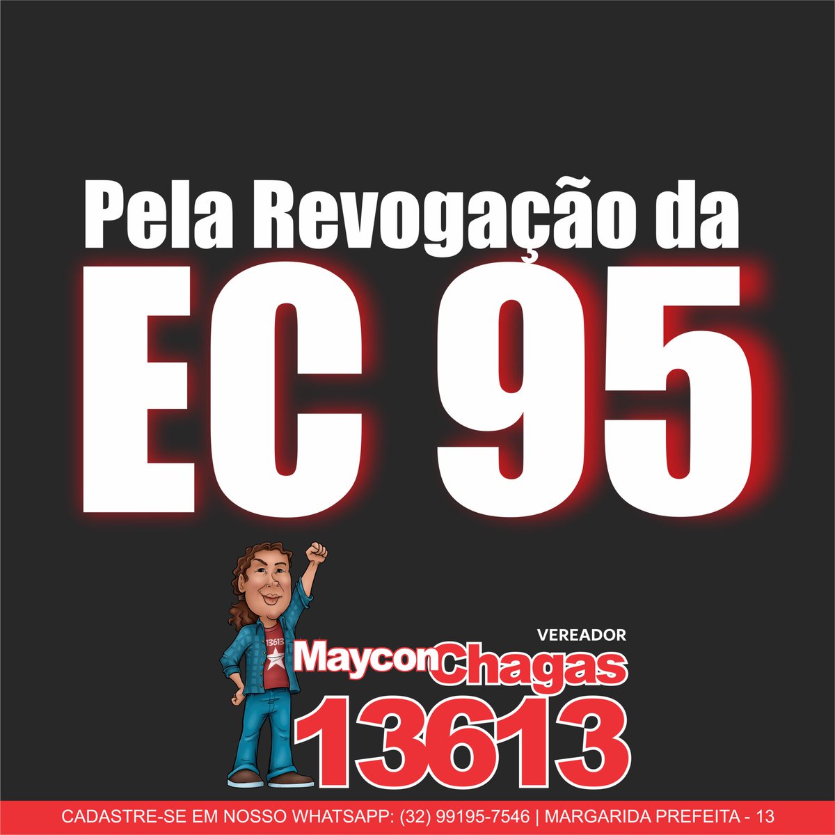 MaiyconC's tweet photo. Pela revogação da covardia que é o Teto de Gastos, que congela os investimentos em saúde, educação e assistência por 20 anos!
#TetodeGastos #EC95 #MudaJF #MayconChagas13613 #MayconChagas #JuizdeFora #JF https://t.co/YuxsKdJ75F